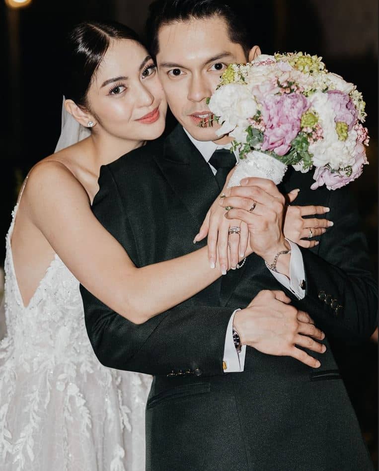 The couple were rumored to be engaged in February after the actress was spotted with an engagement ring. Carlo first confirmed that they were dating in January 2023.